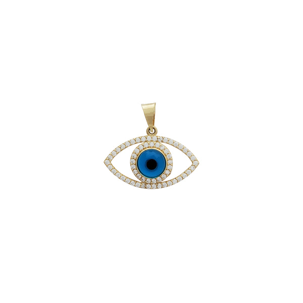 Blue Evil Eye Pendant (14K)