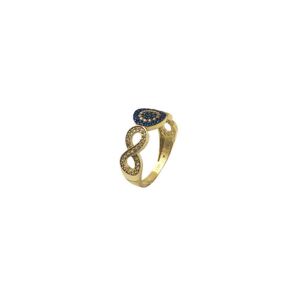 Evil Eye Infinity Ring (14K)
