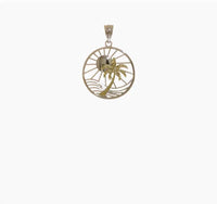热带棕榈树圆形吊坠 (14K) 360 - Popular Jewelry  - 纽约