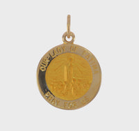 Our Lady of Fatima Round Solid Medal (14K) 360 - Popular Jewelry - New York