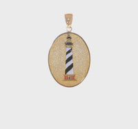 Lighthouse John 8:12 Oval Medal (14K) 360 - Popular Jewelry - New York