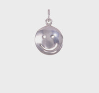 Antique Smiley Face Pendant (Silver) 360 - Popular Jewelry - New York
