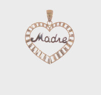 Two-tone Heart "Madre" Mother Pendant (14K)