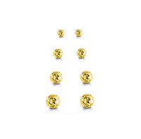 Faceted Ball Stud Earrings (14K)