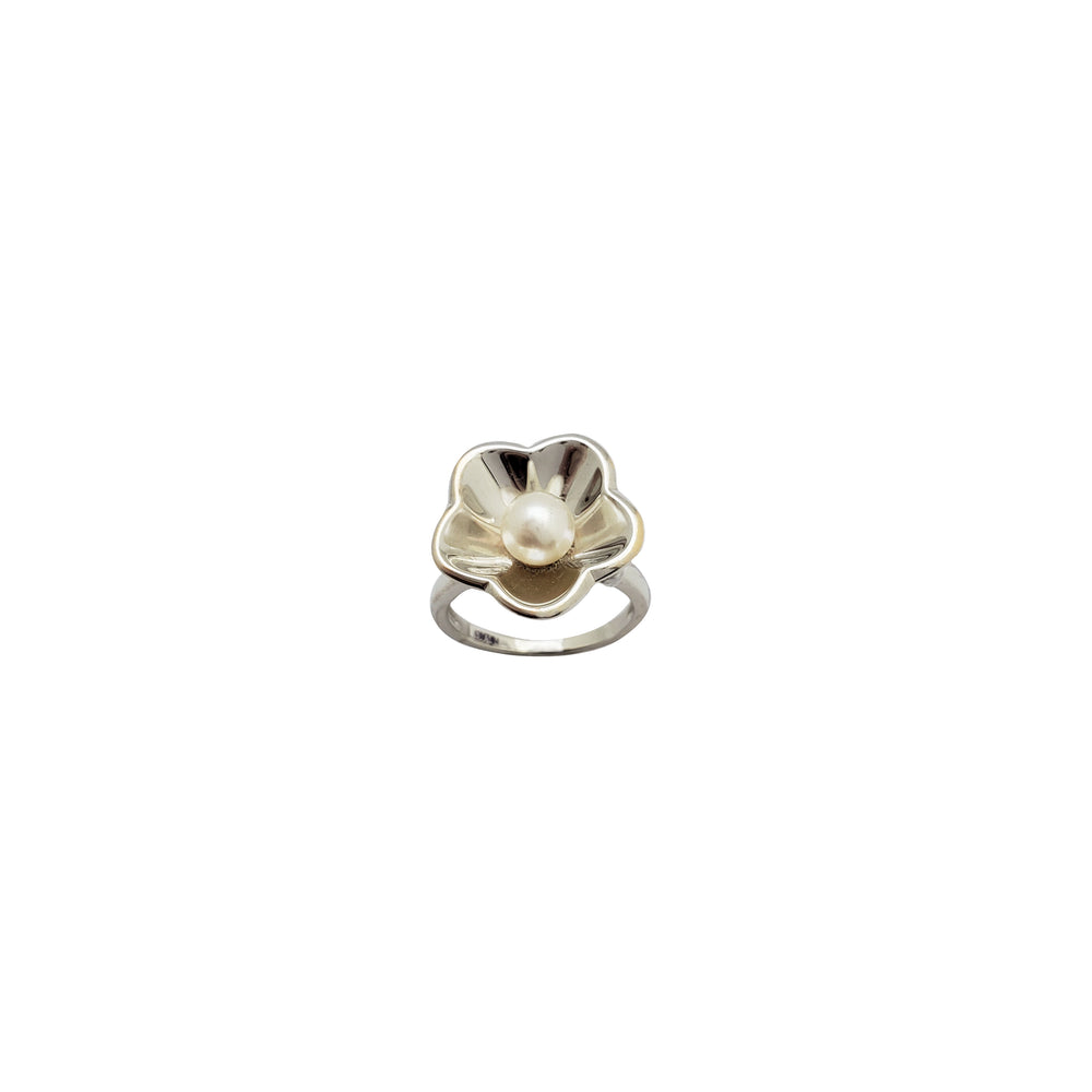 Flower Pearl Ring (14K)