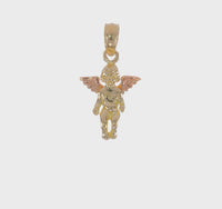 Rosy Wings Baby Guardian Angel Loket (14K) 360 - Popular Jewelry - New York