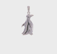 Glossy & Glitter Texture Penguin Pendant (Silver)