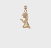 Praying Little Girl Pendant (14K) 360 - Popular Jewelry - New York