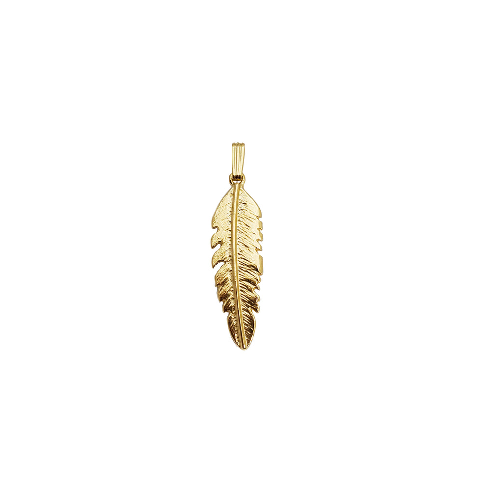 Feather Pendant (14K)