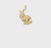 Мақта құйрықты қоян кулон (14К) 360 - Popular Jewelry - Нью Йорк