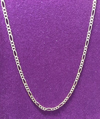 Figaro Chain Two-Tone 10K Solid - Popular Jewelry