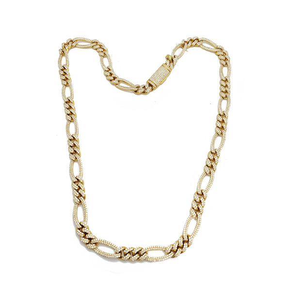 Diamond Figaro Chain (14K)