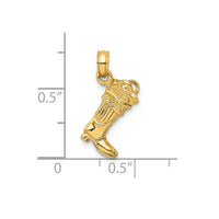 Firefighter Boot Pendant (14K)