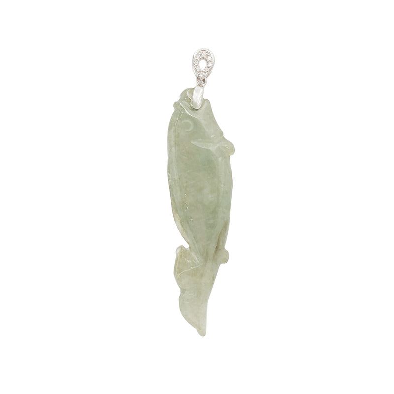 Jade  Fish  Pendant (14K)