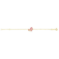 Enamel Flamingo Bracelet (14K).