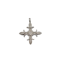 Fleur de Lis Cross Design Pendant (Silver)
