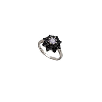 Cubic Zirconia Flower Ring (Silver)