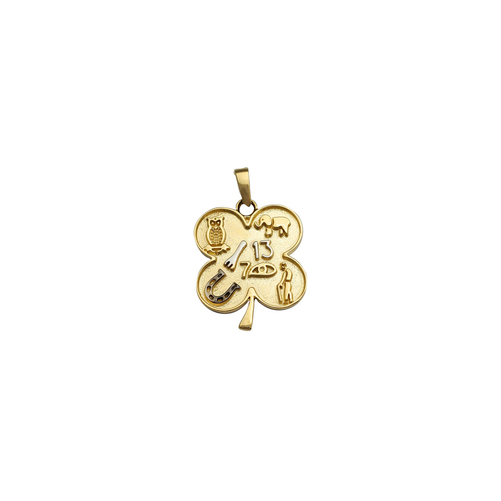 Seven Potential Clover Pendant (14K)