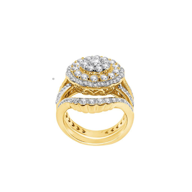 Two-Piece Flower Diamond Ring (14K)