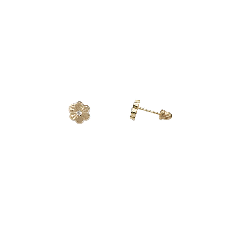 Flower Stud Earrings (14K)