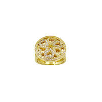 Zirconia Blossom Flower Lady Ring (14K)