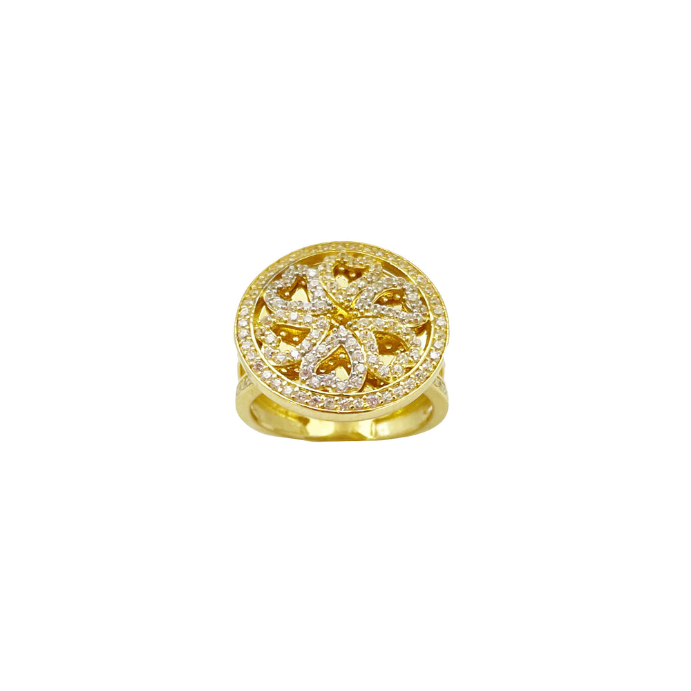 Zirconia Blossom Flower Lady Ring (14K)