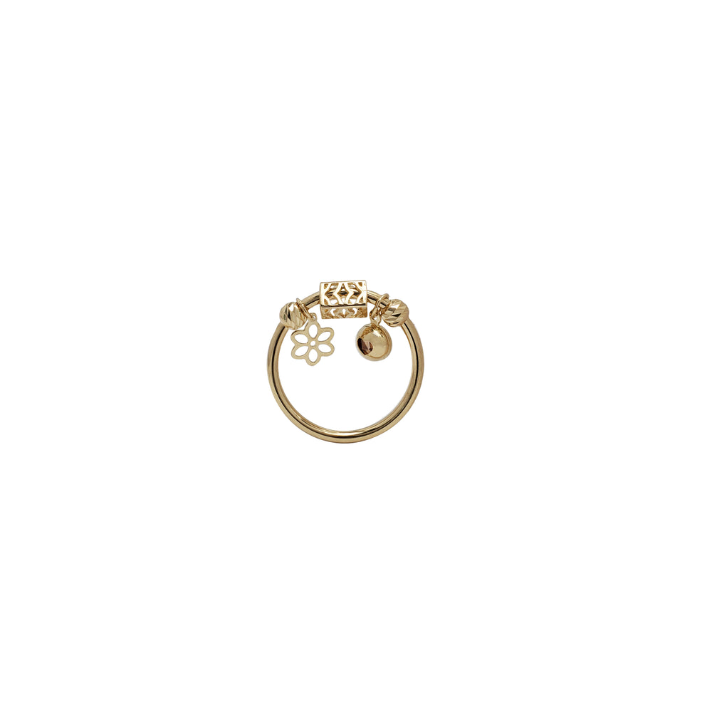 Dangling Charms Ring (14K)