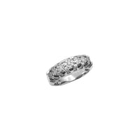 Diamond Flower Wedding Band Ring (14K)