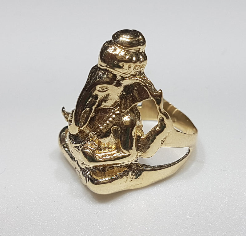 Buy quality Gold Hm916 Square Ganesha Ring in Ahmedabad