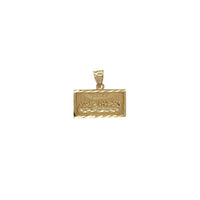 Diamond-Cut Last Supper Rectangular Pendant (14K)