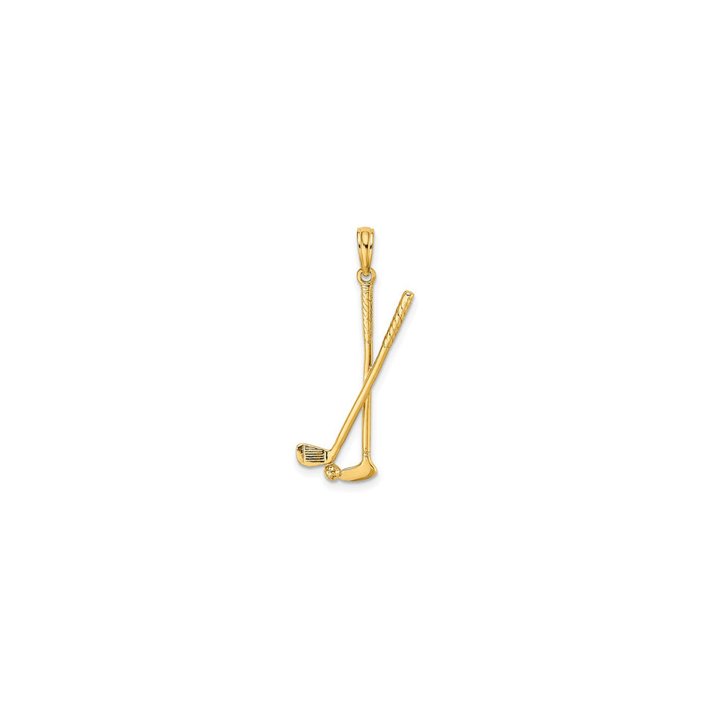 Golf Clubs with Ball Pendant (14K)