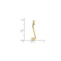 Golf Stick Club Pendant （14K)