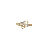 Stone-Set Greek Key Lady Ring (14K)