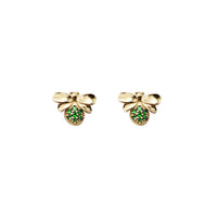 Cubic Zirconia Butterfly Earrings (14K)