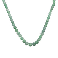 Abgestufte Perlen-grüne Jade-Halskette