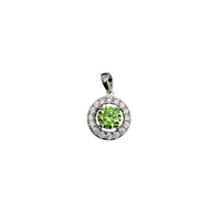 Iced-Out Round Cubic Zirconia Pendant (Silver)