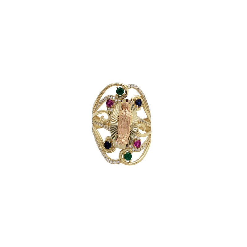 Multi-Color Virgin Mary Ring (14K)