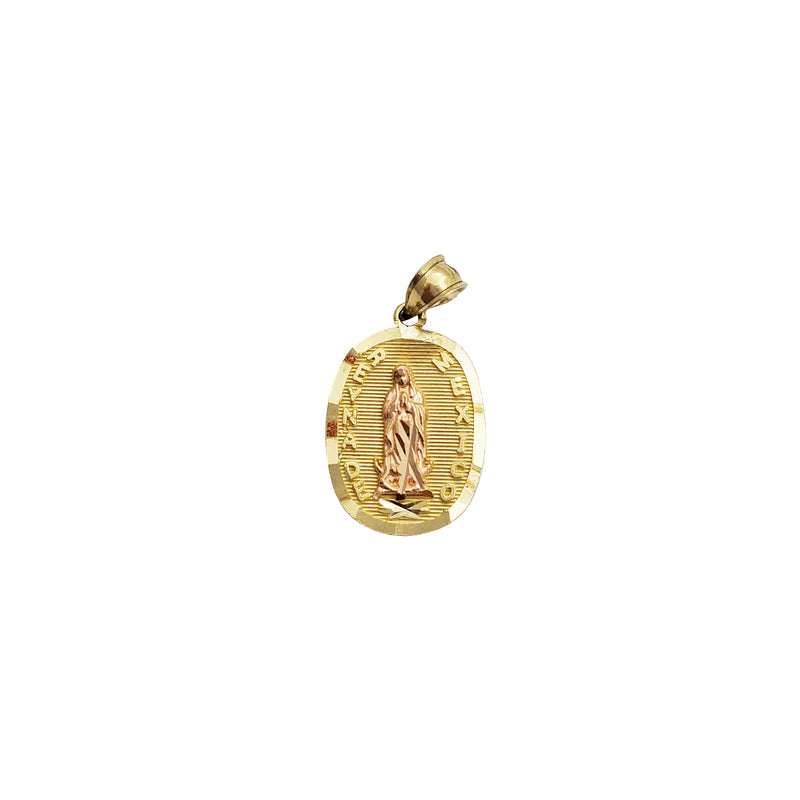 Oval Virgin Mary Guadalupe Pendant (14K)