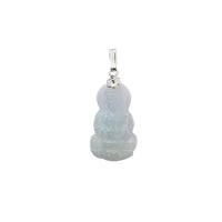 Halo Guan Yin Jade Pendant (14K)