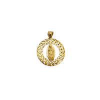 Cuban Link Frame Guadalupe Pendant (14K)