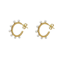 Half Tambourine Pearl Earrings (18K)