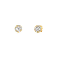 Halo Diamond Stud Earrings (14K)