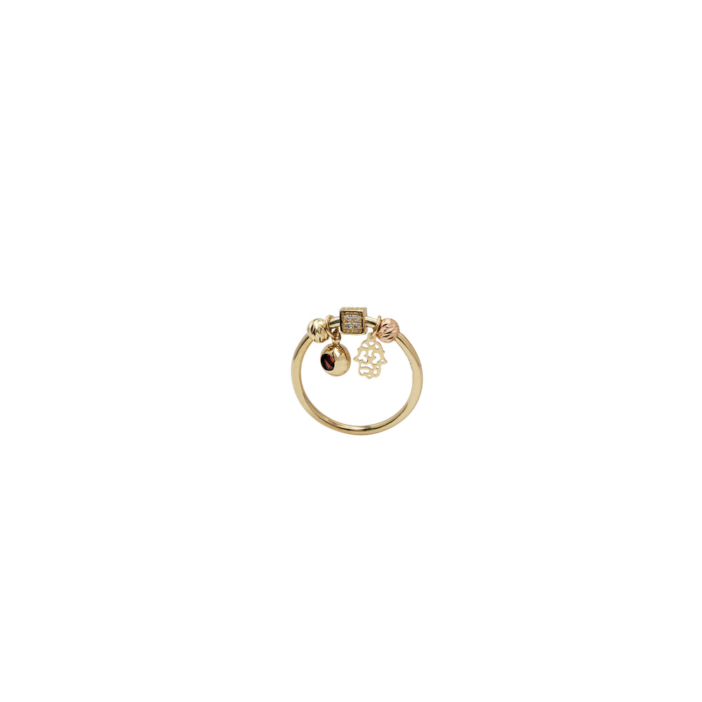 Dangling Charms Ring (14K)