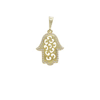 Zirconia Fancy Hamsa Pendant (Silver)