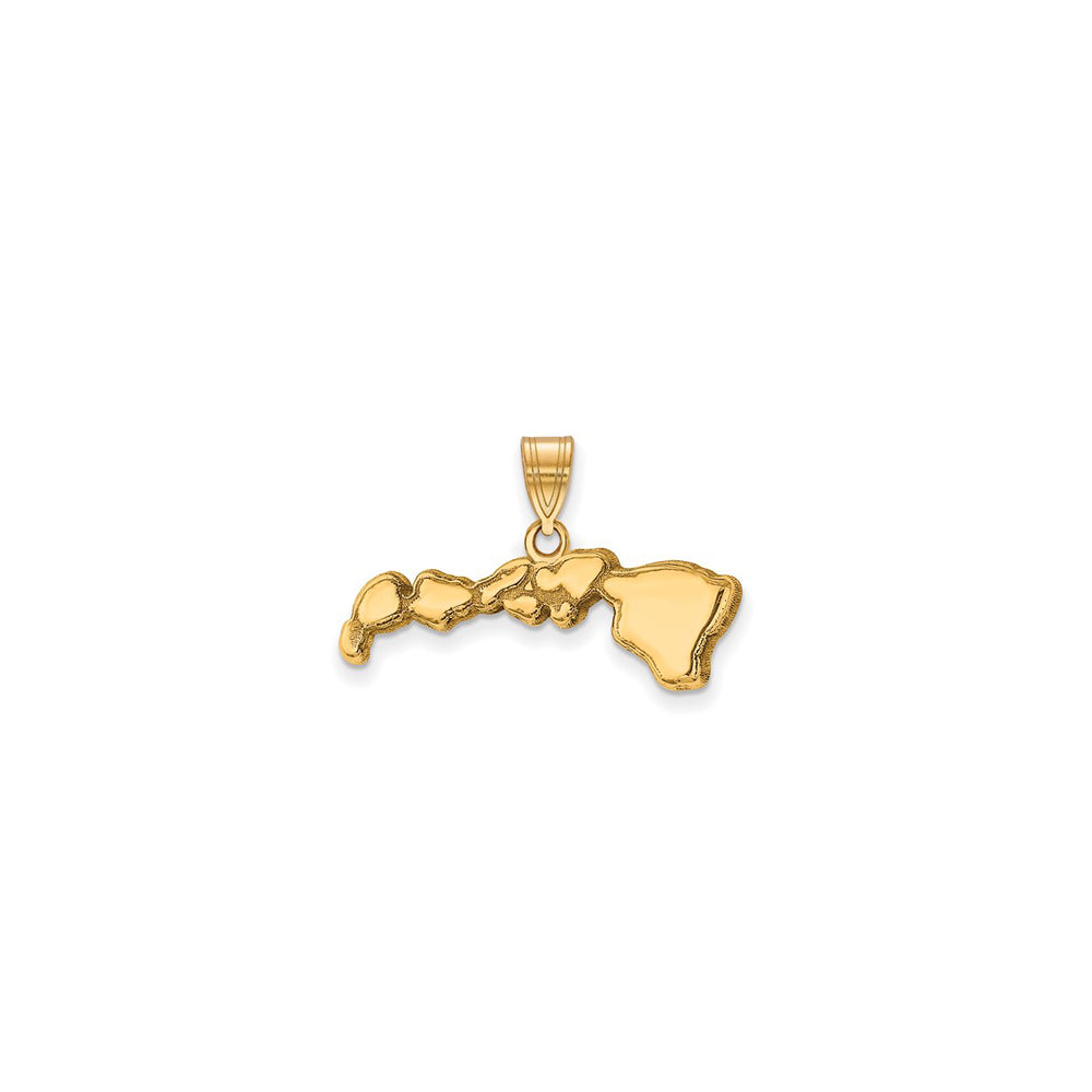 Plain Hawaii State Pendant (14K)