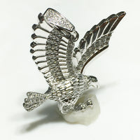 Hawk CZ Pendant (Silver) - Popular Jewelry