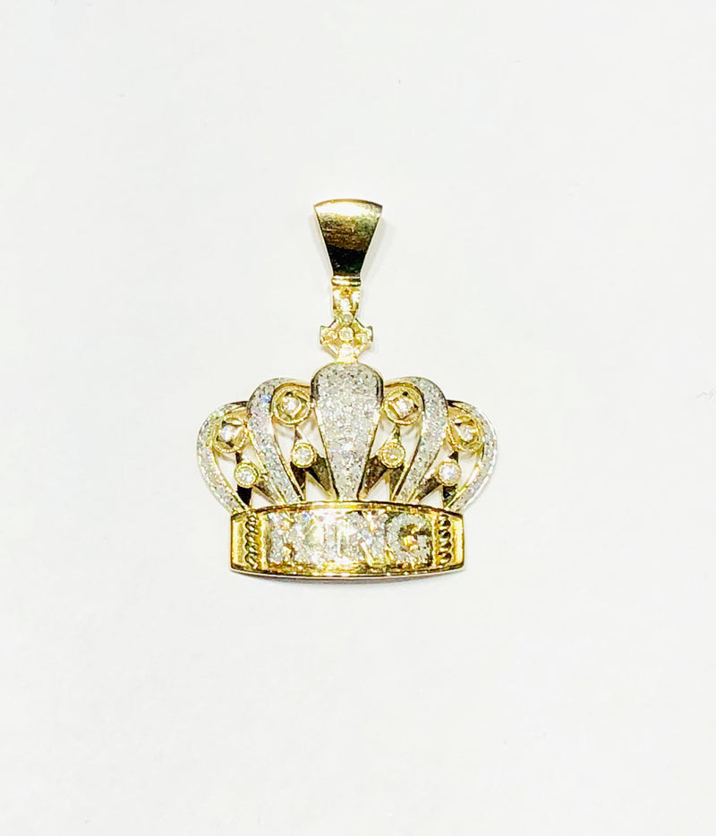 KING Crown Pendant (10K).
