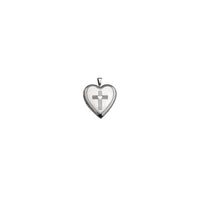 Heart Locket With The Cross Pendant (Silver)