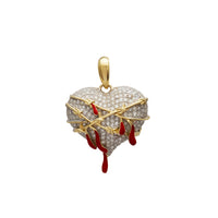 Diamond Heart Dripping Pendant (10K)