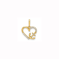 Anchor With Heart Pendant (14K)